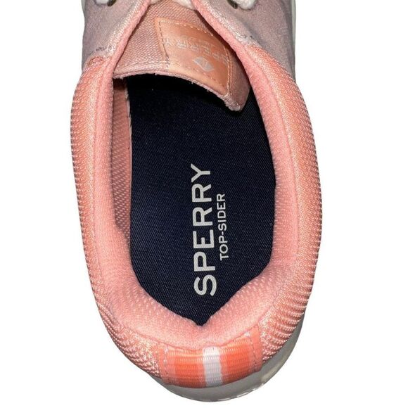 Sperry Top-Sider Captain's Moc Chambray Loafers Peach STS87231 Women's 7M - Picture 9 of 11